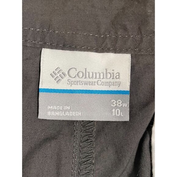 Columbia Mens Regular Fit Gray Cotton Shorts Size 38 With Side & Back Pockets - Picture 6 of 13